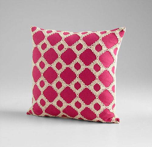 Repeat After Me Pink Decorative Pillow by Cyan Design